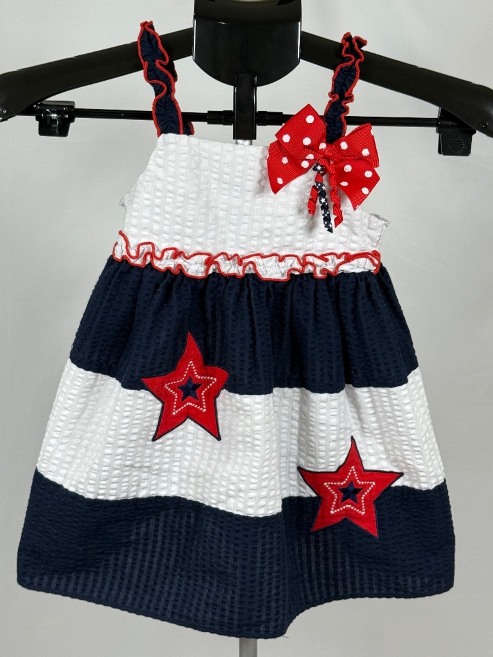 Sophie Rose Patriotic Seersucker Dress 2T Boutique July 4th